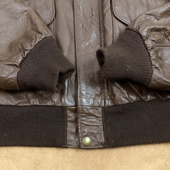 Vintage Perrone Aviation Apparel Leather A-2 Flight Bomber Jacket Size 44 - Picture 4 of 15